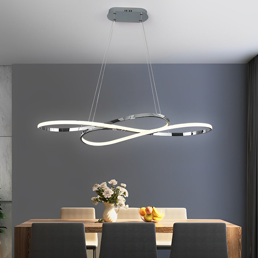 Modern LED Infinity Wave Chandelier - Elegant Ceiling Light