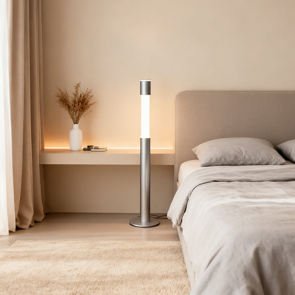 Elegant Gray Italian Floor Lamp - Minimalist Design