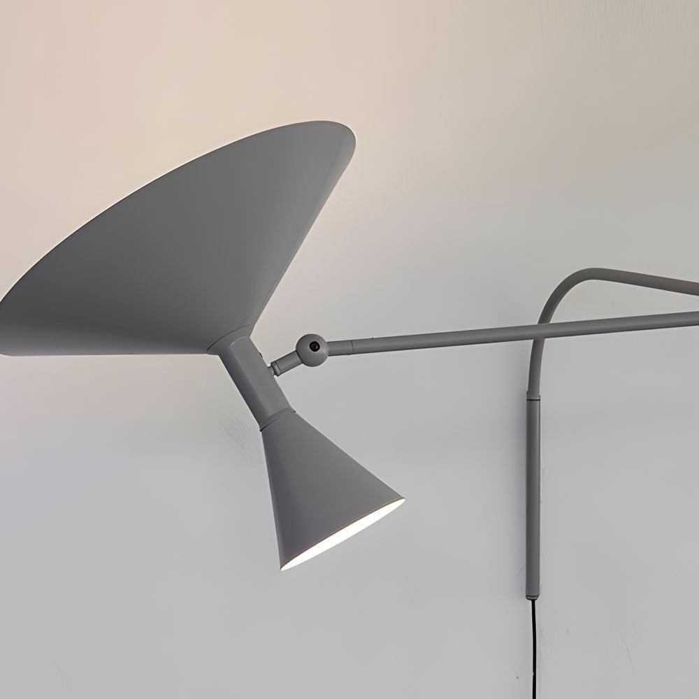 Modern Double-Joint Swing Arm Wall Sconce - Adjustable Up and Down Light