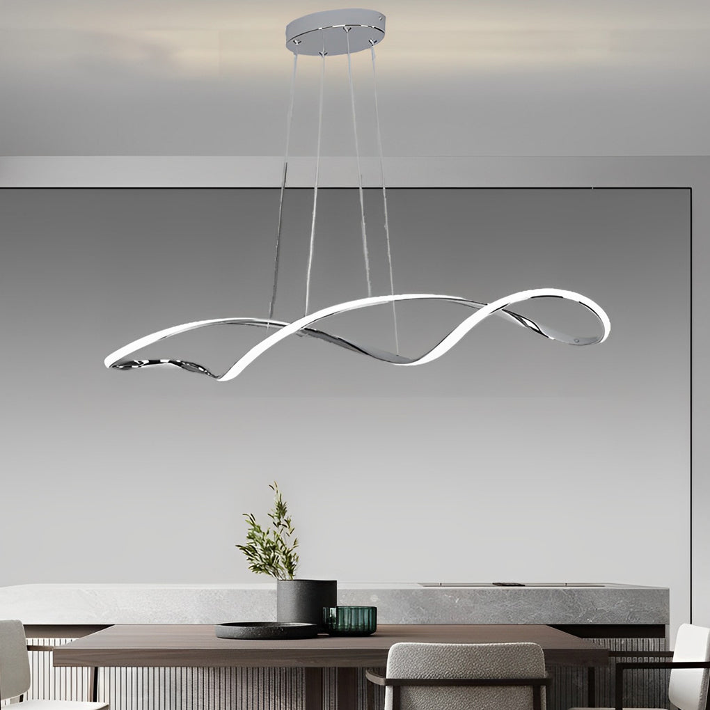 Modern Waveform LED Pendant Light for Stylish Ceilings