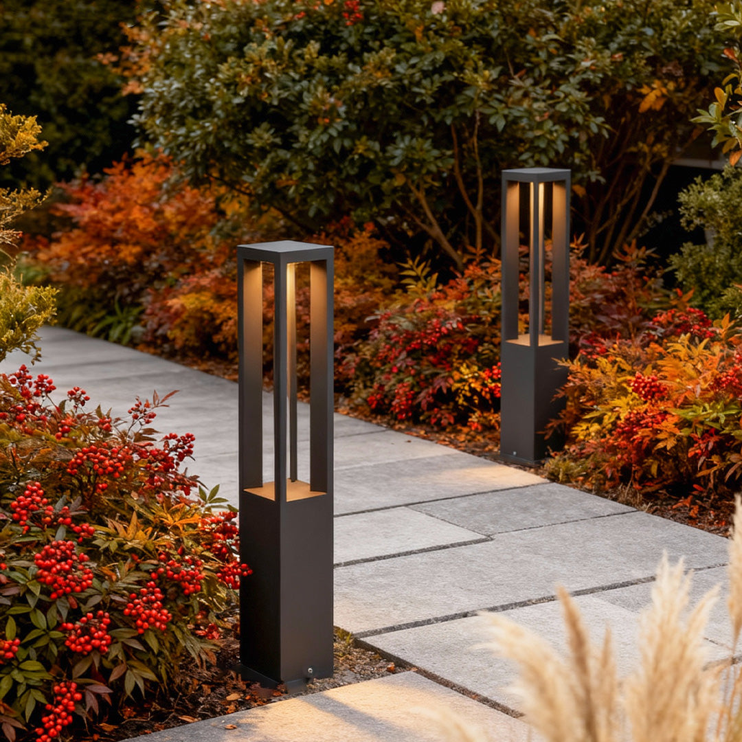 Premium Black Aluminum LED Garden Bollard Light