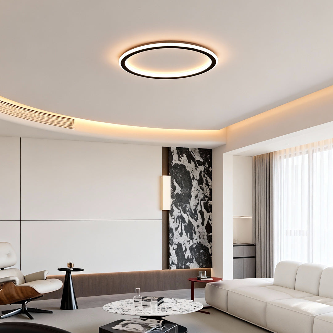 Modern LED Circular Ceiling Light - Acrylic & Metal Design