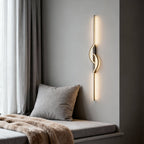 Contemporary Black Aluminum Linear Wall Sconce