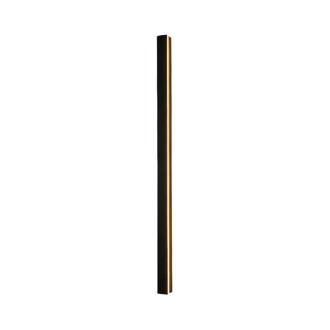 Minimalist Black LED Linear Outdoor Wall Sconce