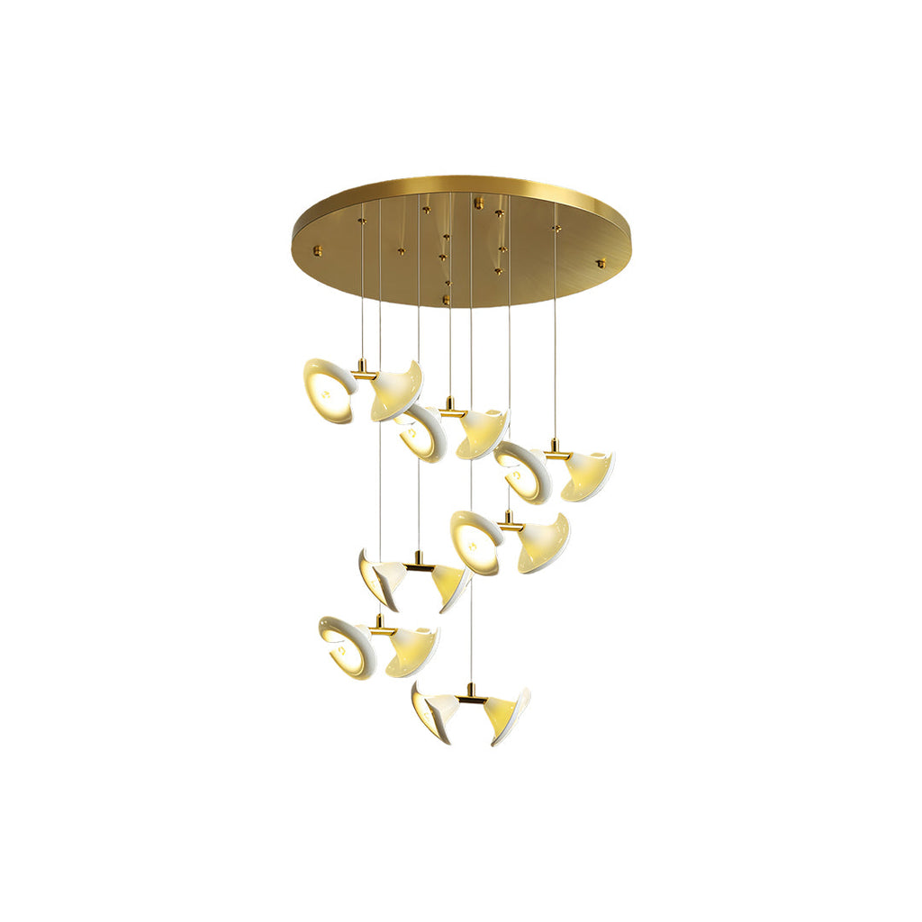 Luxury Tulip Flower Ceramic Chandelier - Elegant Ceiling Light