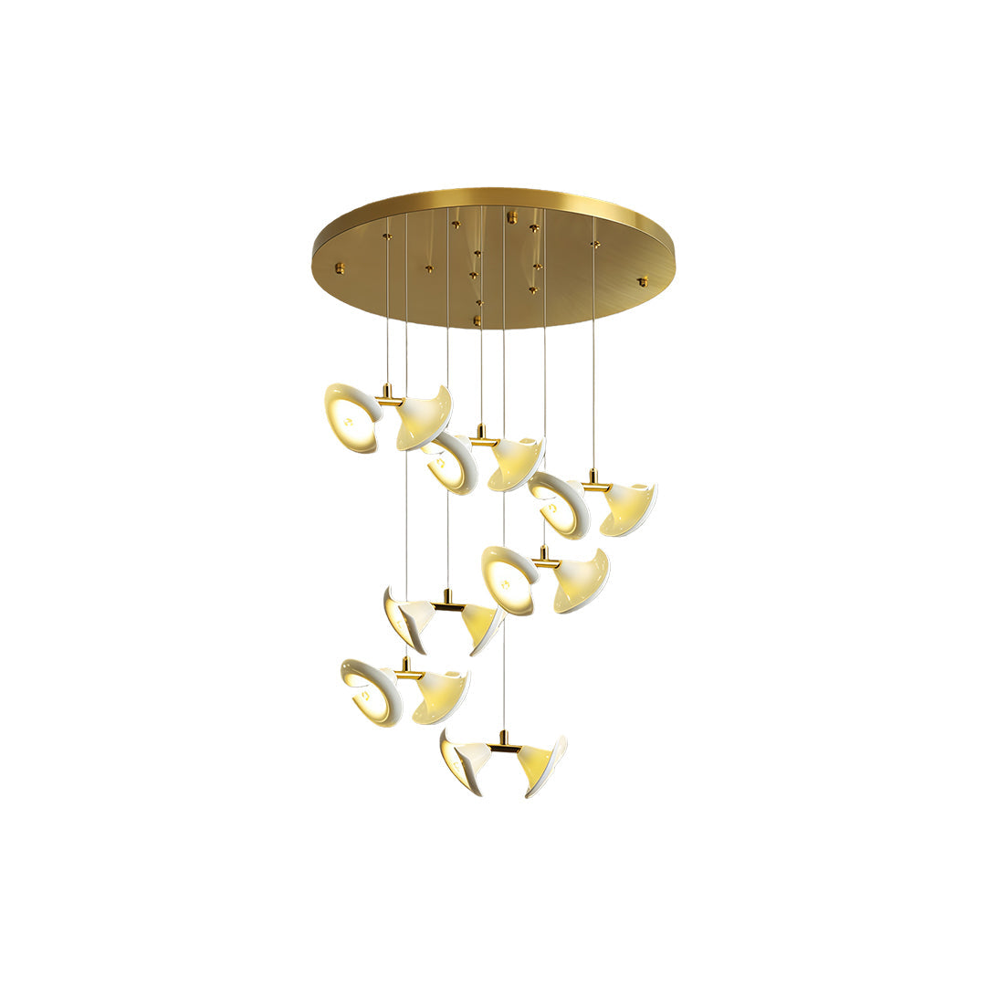 Luxury Tulip Flower Ceramic Chandelier - Elegant Ceiling Light