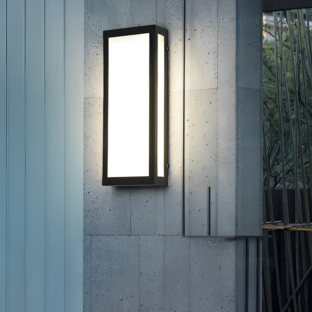 Modern Waterproof LED Rectangle Outdoor Wall Light