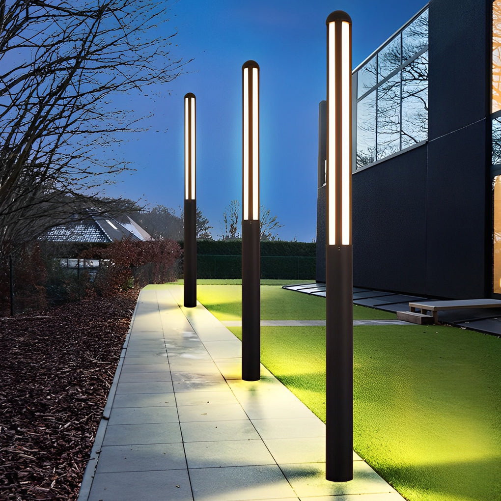 Modern Waterproof LED Tall Garden Bollard Light