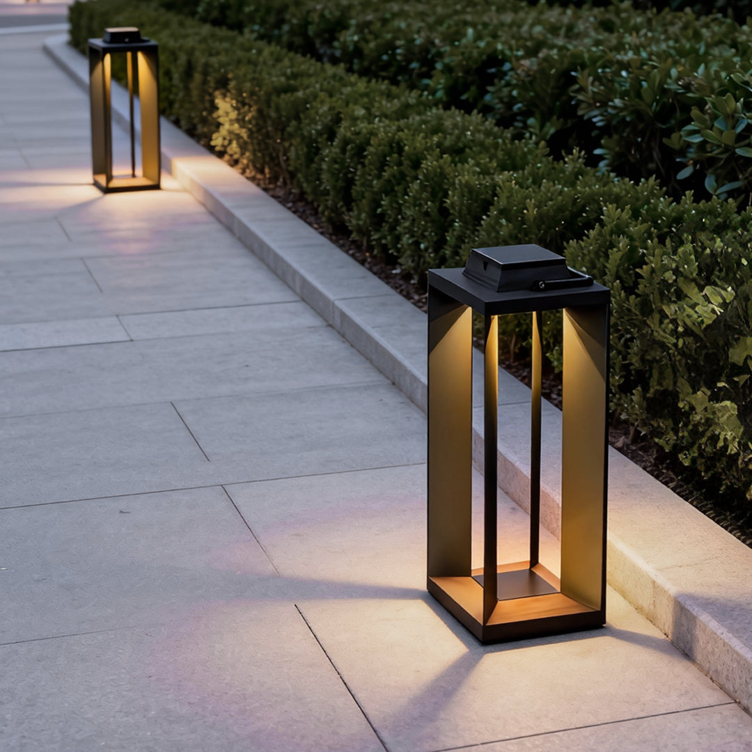 Modern Portable Black LED Solar Lantern