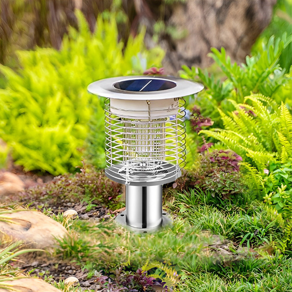 Premium Solar Garden Bug Zapper with Purple Light - Mosquito Killer Lamp