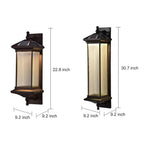 Premium Waterproof Solar Wall Mount Lights with Striped Glass Design