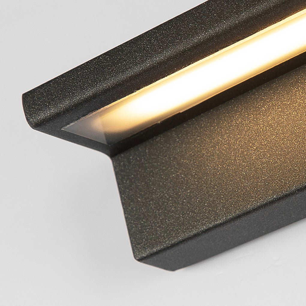 Premium Rectangular Waterproof Black Outdoor Porch Light