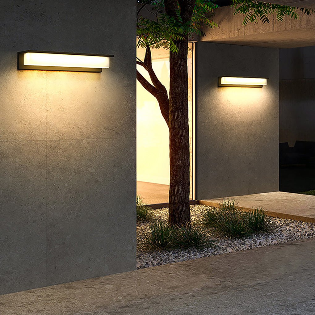 Premium Waterproof Black Rectangular Outdoor Porch Lights
