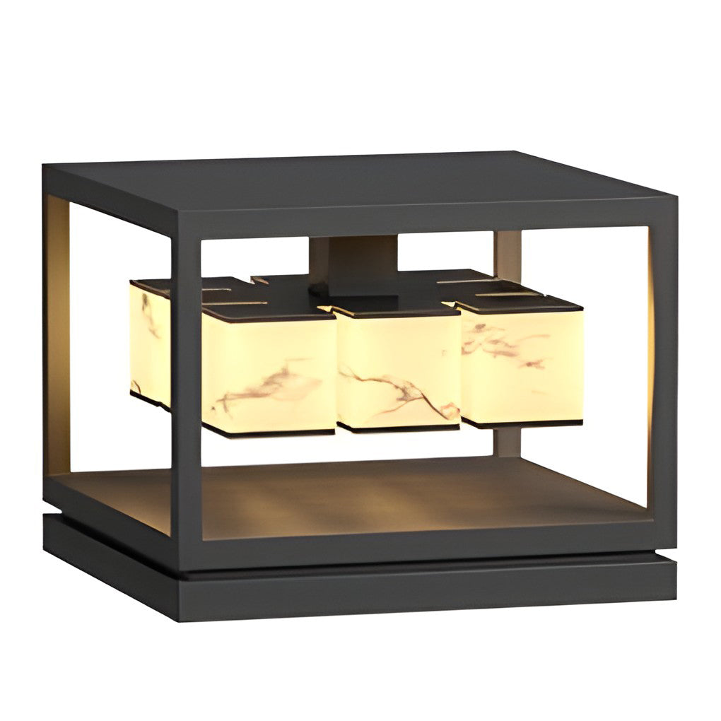 Premium Square Waterproof Metal Solar Brick Pillar Lights