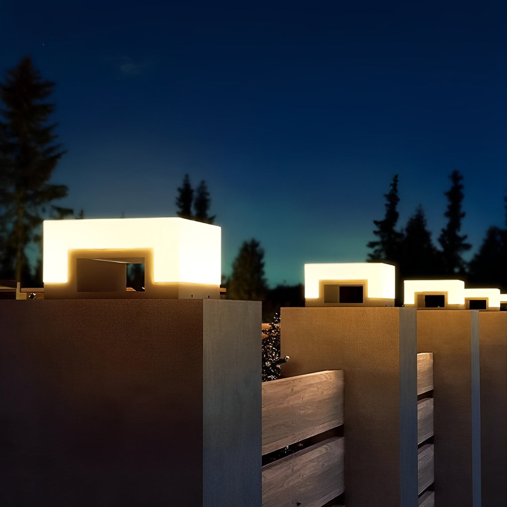 Minimalist Square Waterproof LED Front Lawn Lights