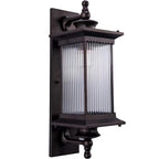 Premium Waterproof Solar Wall Mount Lights with Striped Glass Design