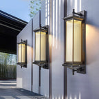 Premium Waterproof Wall-Mounted Solar Outdoor Light with Striped Glass