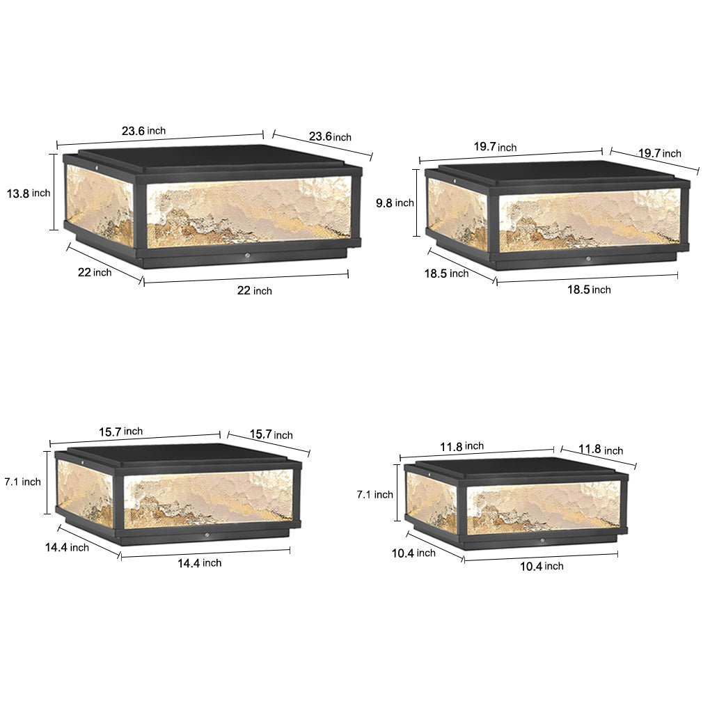 Modern Waterproof Square LED Outdoor Pillar Light