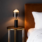 Minimalist Italian Glass Shade Table Lamp - Elegant Ambient Lighting