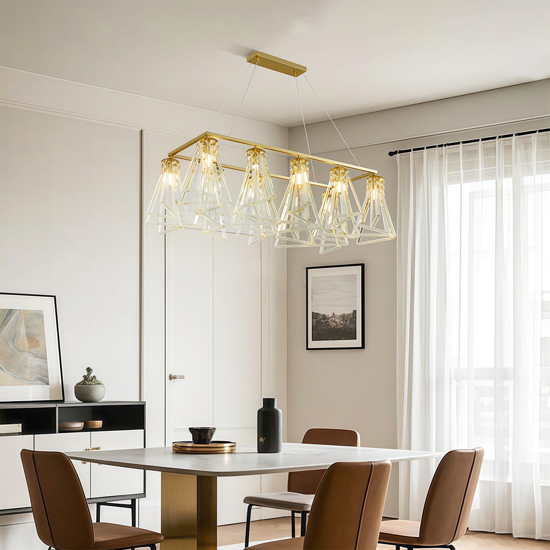 Modern Minimalist Crystal Chandelier Ceiling Light