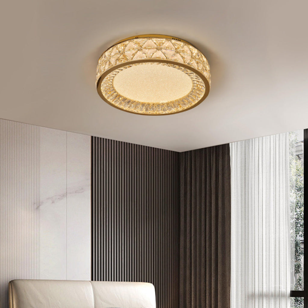 Luxury Crystal Flush Mount Ceiling Light