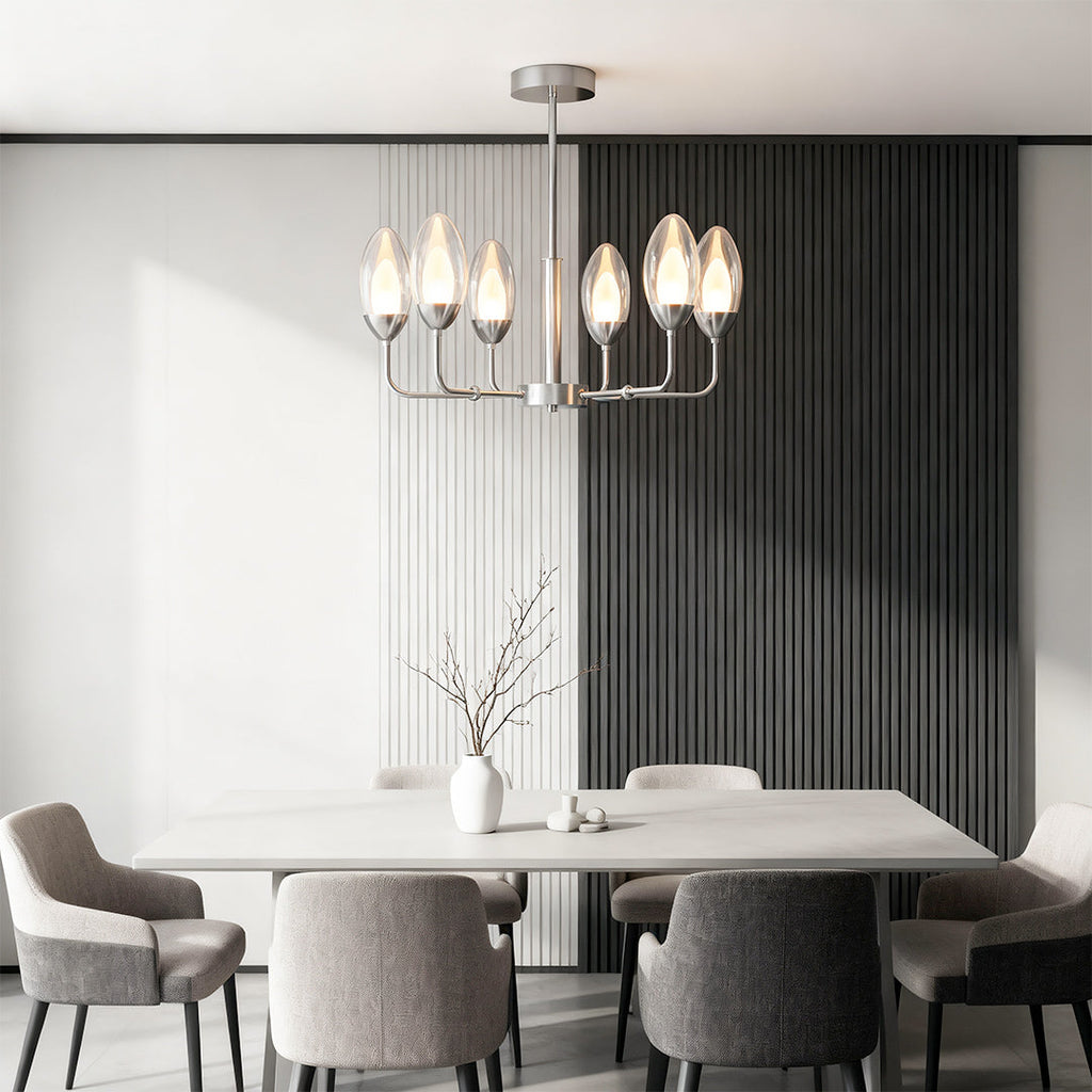 Luxury Copper Minimalist Chandelier - Modern Ceiling Light