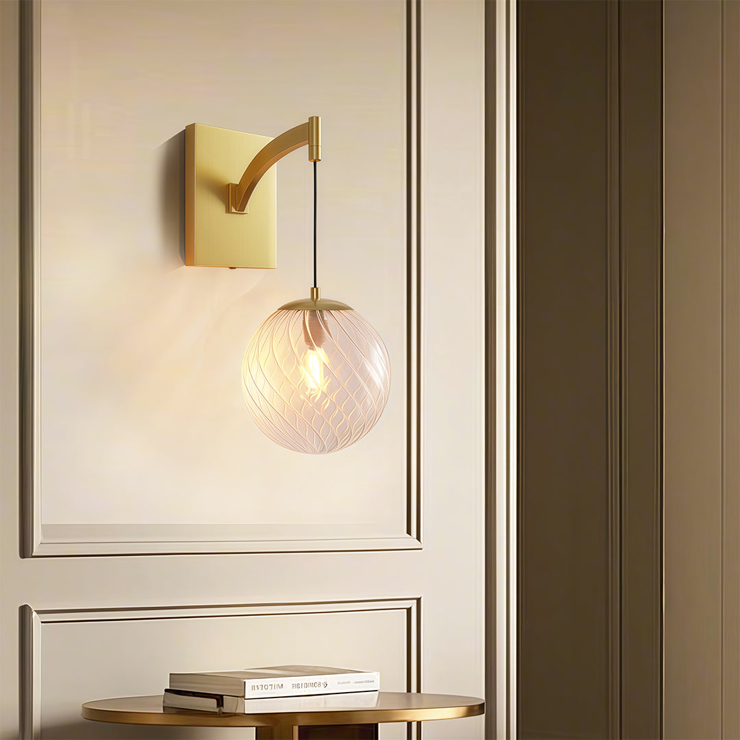 Modern Minimalist Wall-Mounted Glass Ball Pendant Light