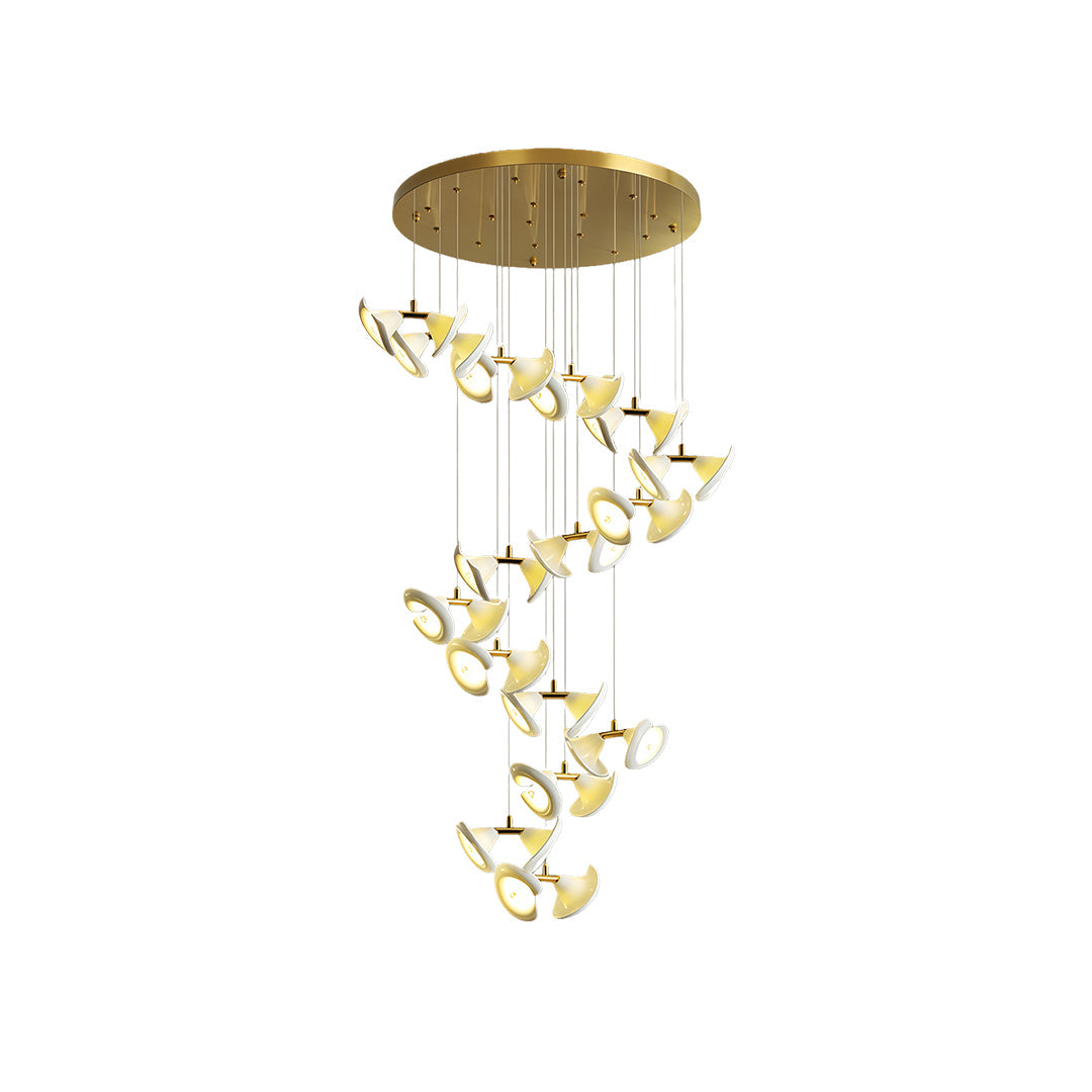 Luxury Tulip Flower Ceramic Chandelier - Elegant Ceiling Light