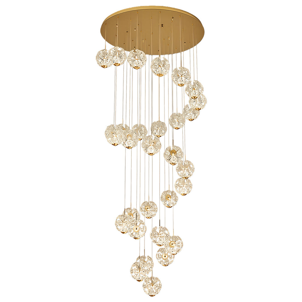 Modern Crystal Chandelier for High Ceilings