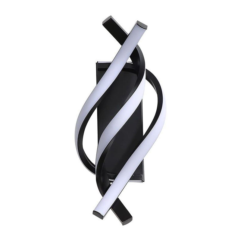 Modern Minimalist LED Spiral Wall Sconce - Metal Light Fixture