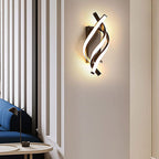 Modern Minimalist LED Spiral Wall Sconce - Metal Light Fixture