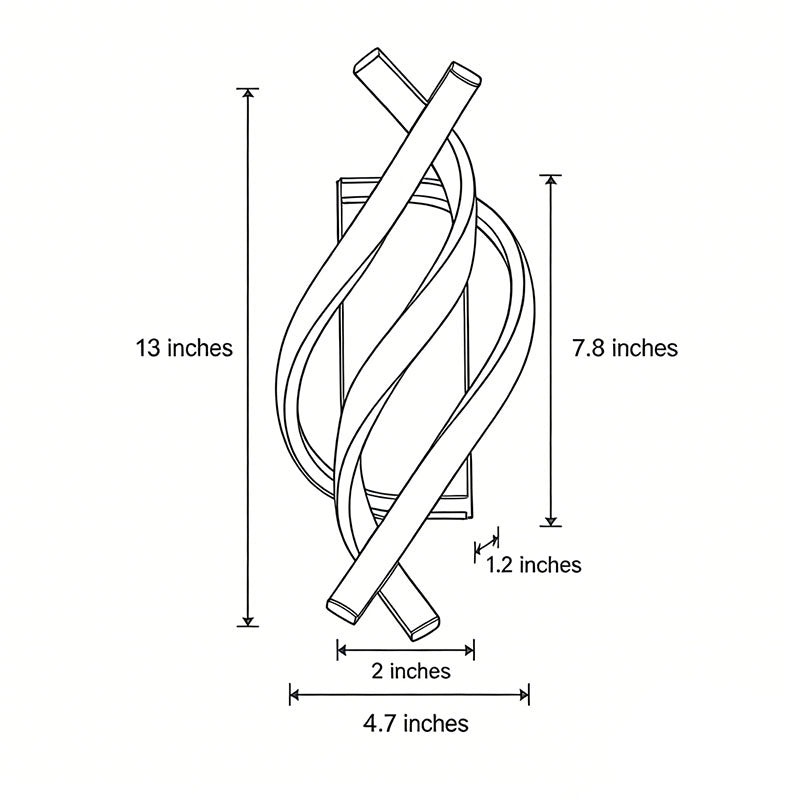 Modern Minimalist LED Spiral Wall Sconce - Metal Light Fixture