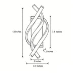 Modern Minimalist LED Spiral Wall Sconce - Metal Light Fixture