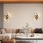Modern Minimalist LED Spiral Wall Sconce - Metal Light Fixture