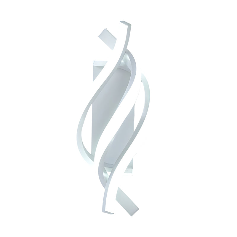 Modern Minimalist LED Spiral Wall Sconce - Metal Light Fixture
