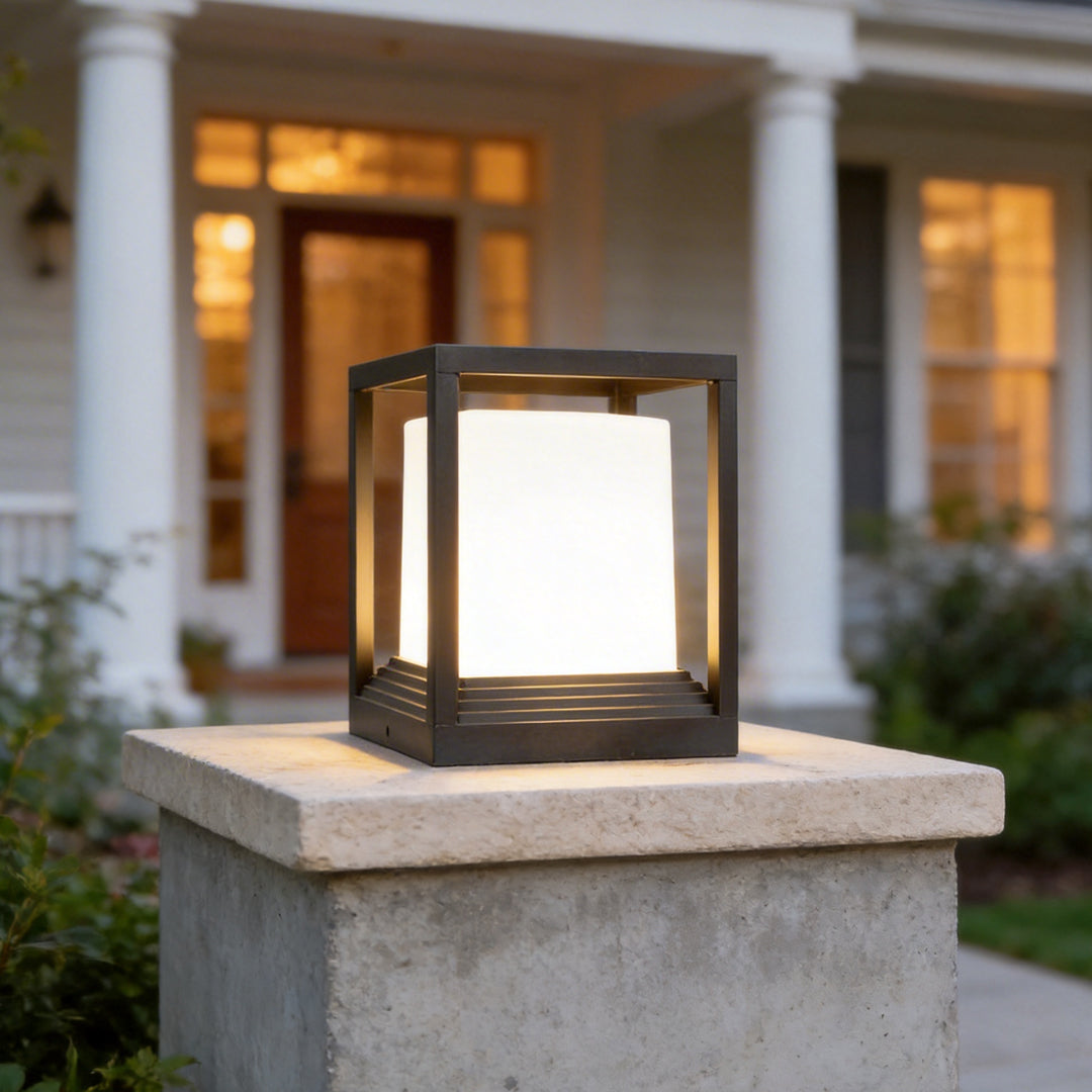Premium Waterproof LED Square Garden Pedestal Light