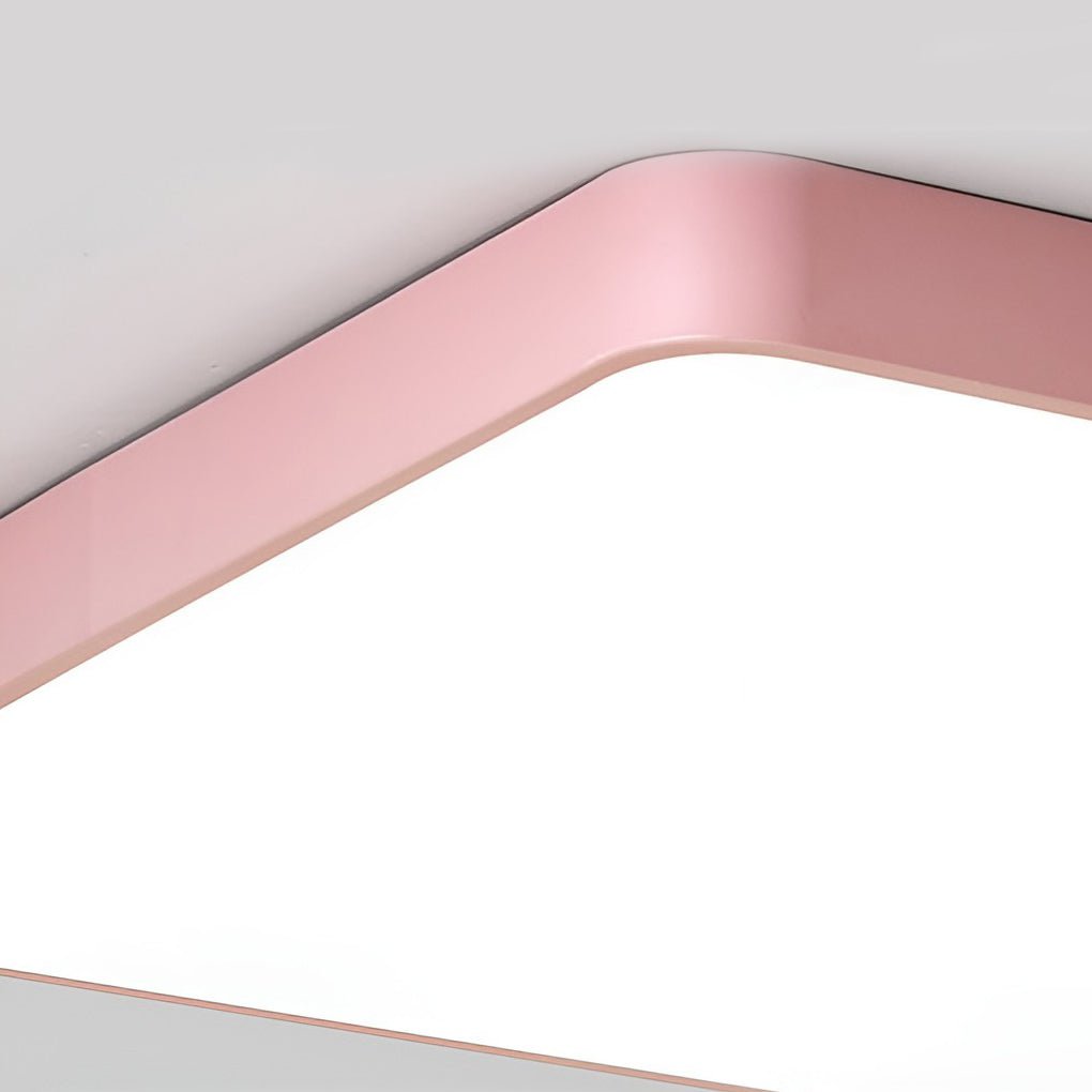 Modern Square LED Ceiling Light with Metal Accents