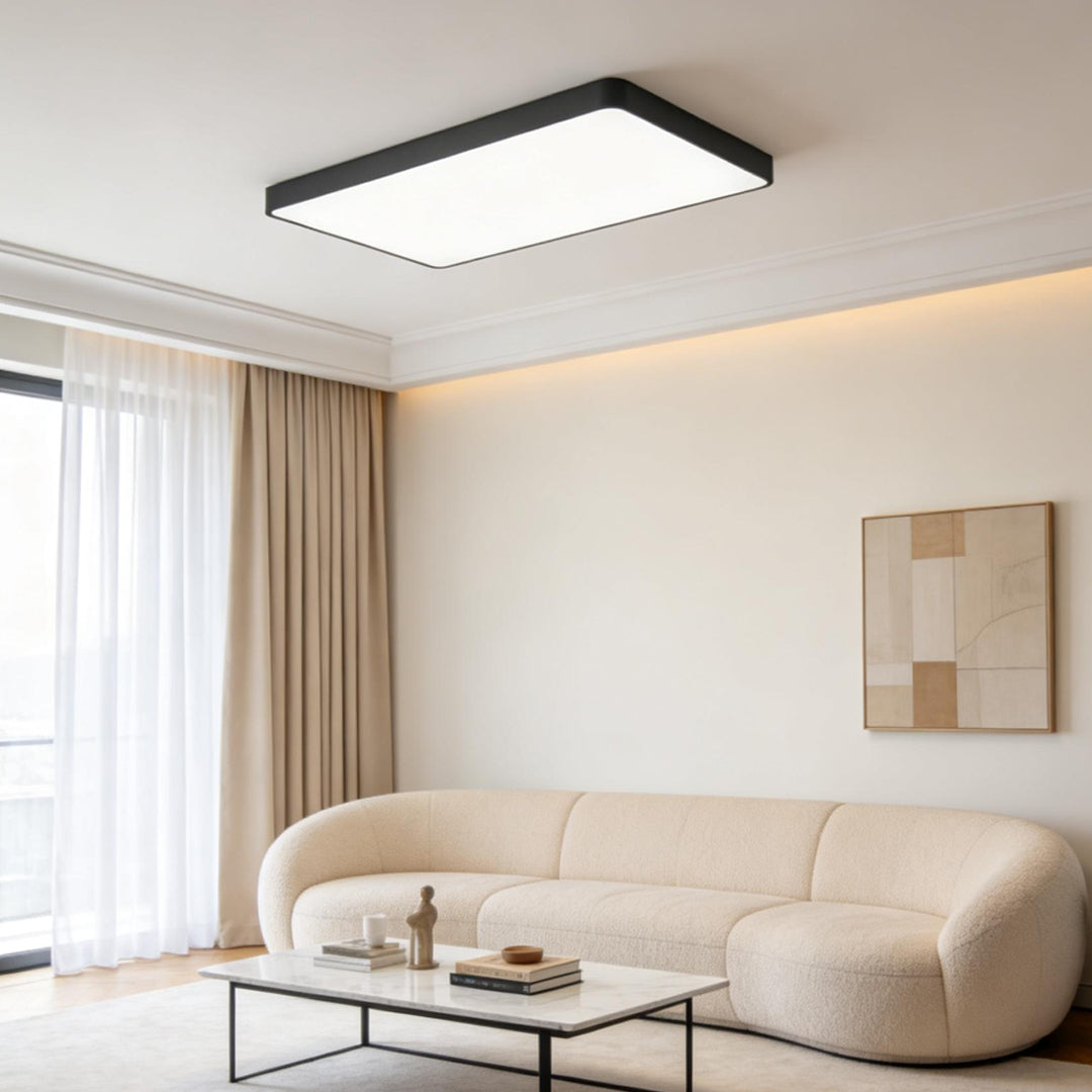Modern Square LED Ceiling Light with Metal Accents