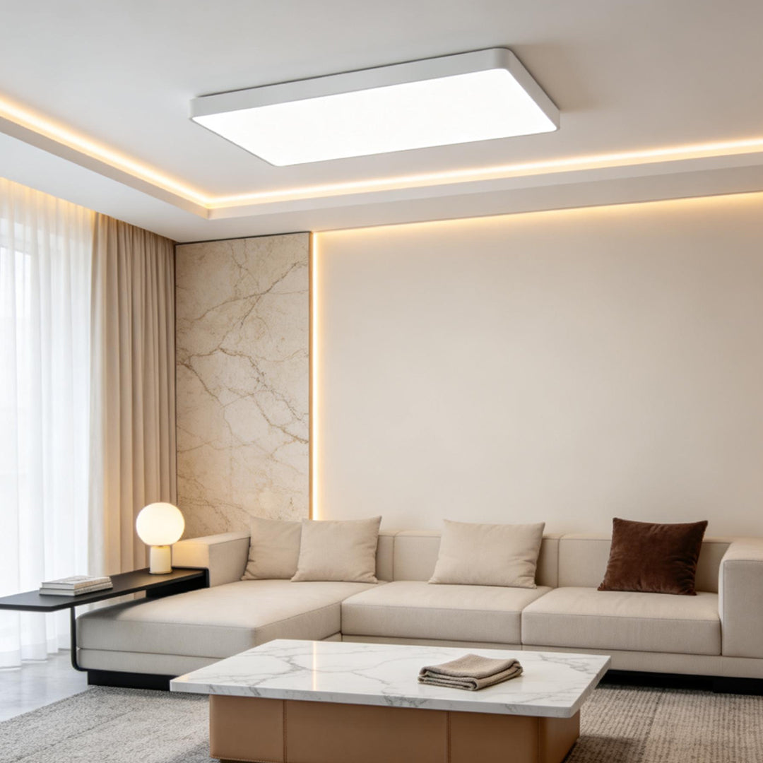 Modern Square LED Ceiling Light with Metal Accents