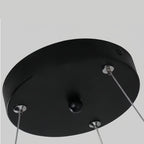 Contemporary Black LED Multi-Diamond Chandelier Ceiling Light