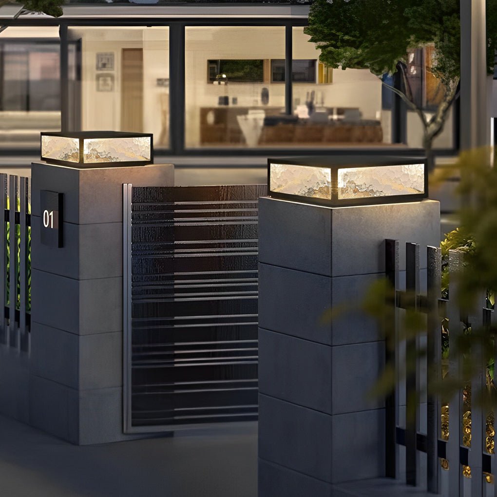 Modern Waterproof Square LED Outdoor Pillar Light