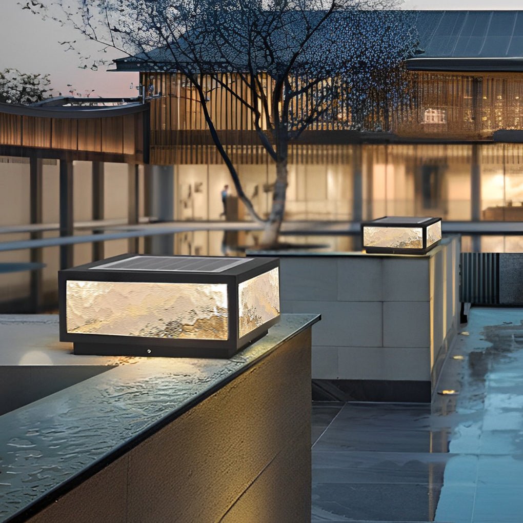 Modern Waterproof Square LED Outdoor Pillar Light