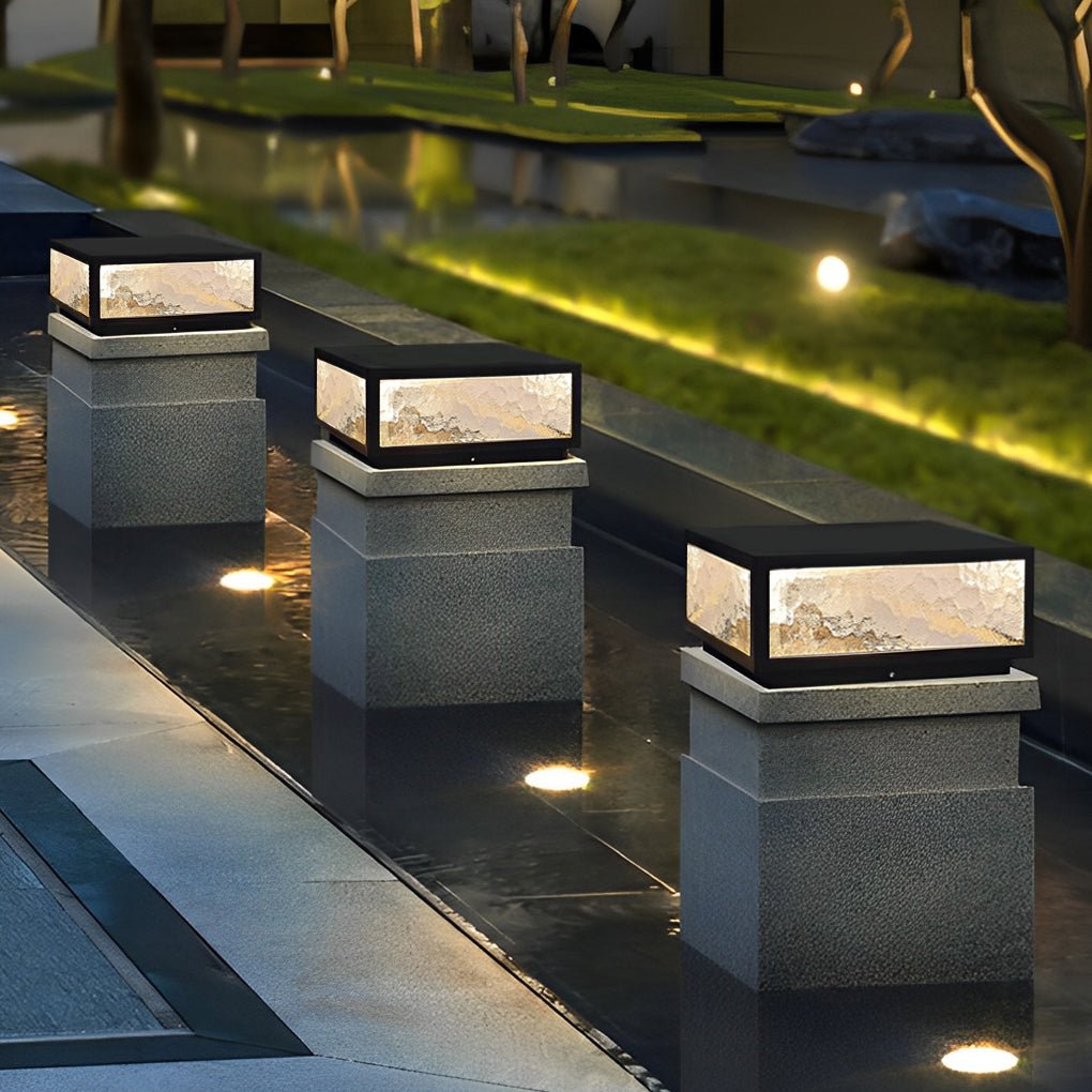Modern Waterproof Square LED Outdoor Pillar Light