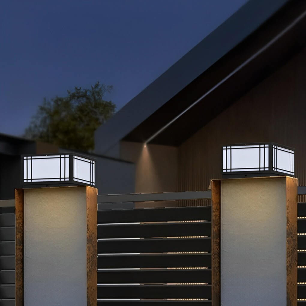 Waterproof Vintage Square Pillar LED Light