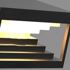 Modern Waterproof Black Square Pillar Light
