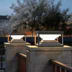 Modern Waterproof Black Square Pillar Light