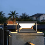 Modern Waterproof Black Square Pillar Light