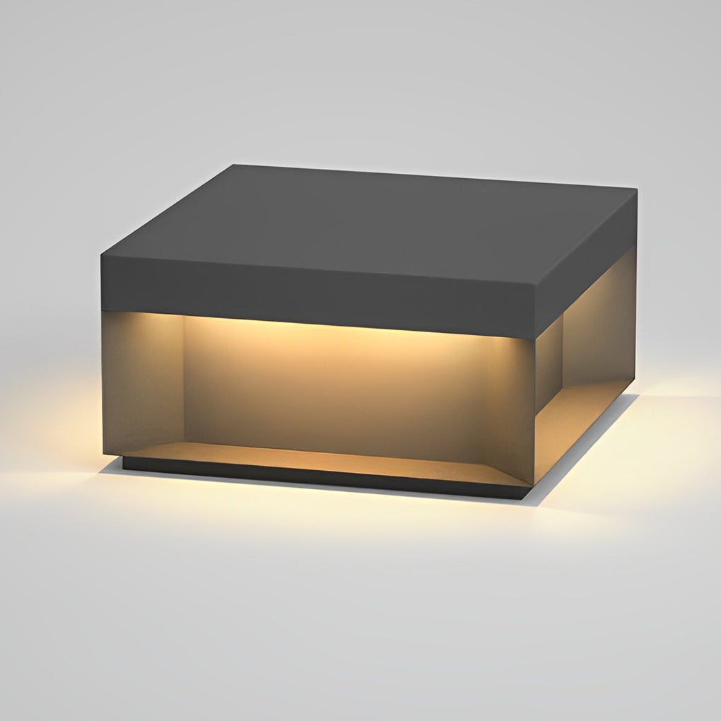 Premium Black Square Solar LED Deck Lights for Outdoor Landscaping