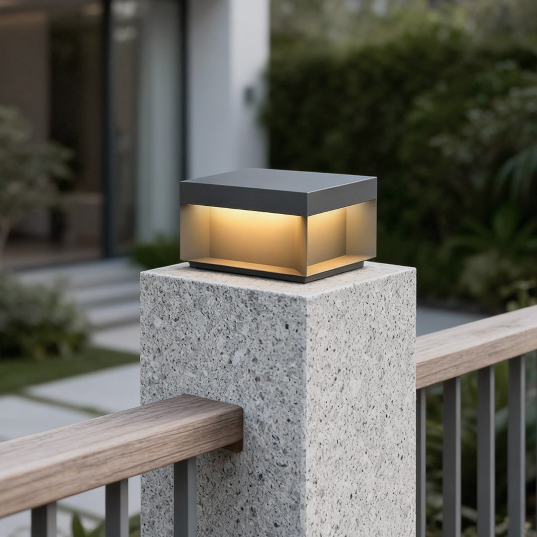 Premium Black Square Solar LED Deck Lights for Outdoor Landscaping