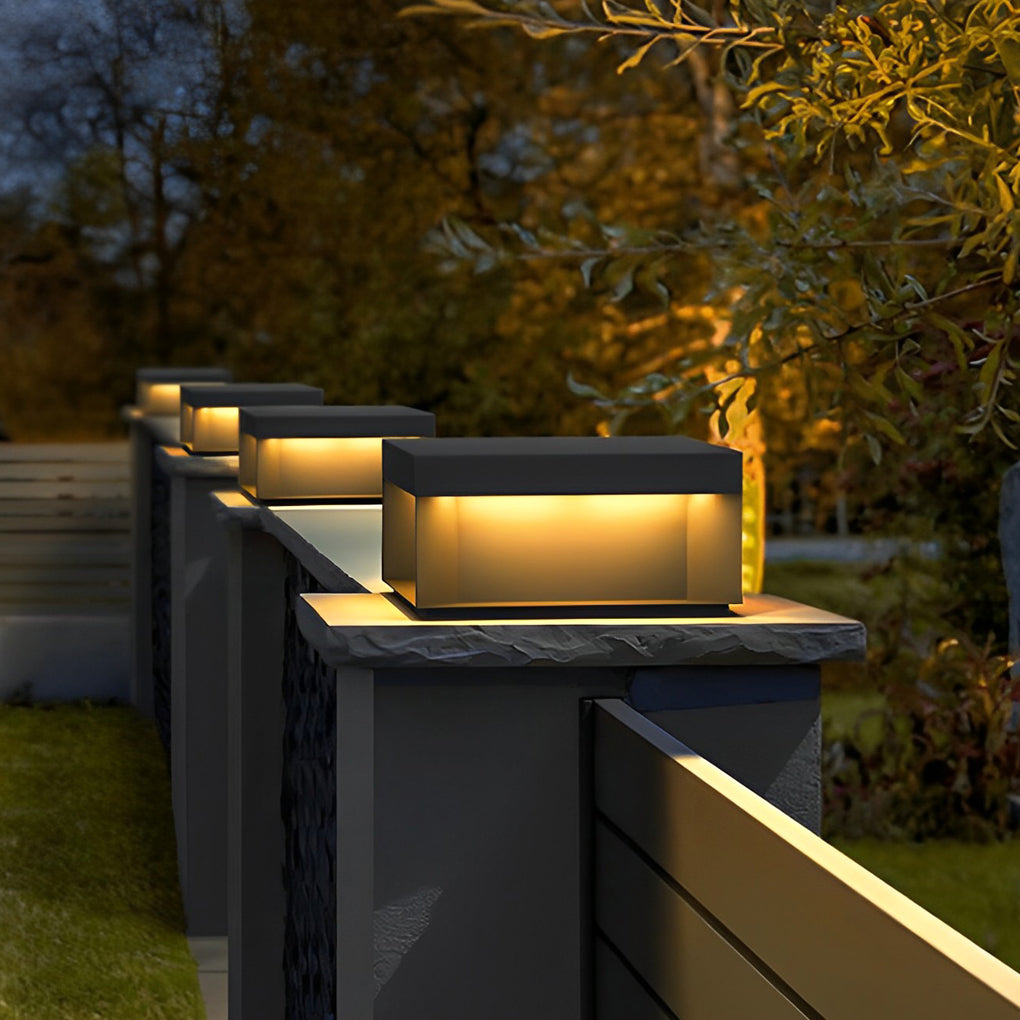 Premium Black Square Solar LED Deck Lights for Outdoor Landscaping